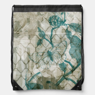 Arabesque Butterflies VI Drawstring Bag