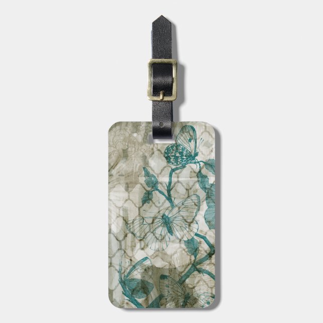 Arabesque Butterflies VI Luggage Tag (Front Vertical)
