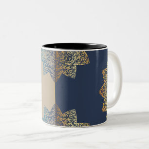 arabesque design Two-Tone coffee mug