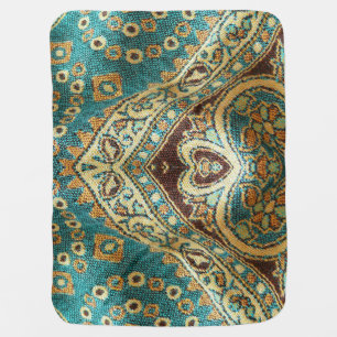 Arabesque Fabric: Arabic Oriental Design Baby Blanket