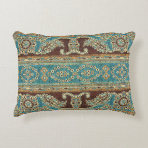 Arabesque Fabric Paisley Oriental Design Accent Pillow
