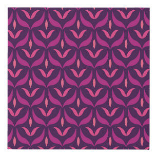 Arabesque Floral: Art Deco Seamless. Faux Canvas Print