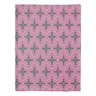 Arabesque Floral Cross Egg Thistle Pink Bedding Duvet Cover