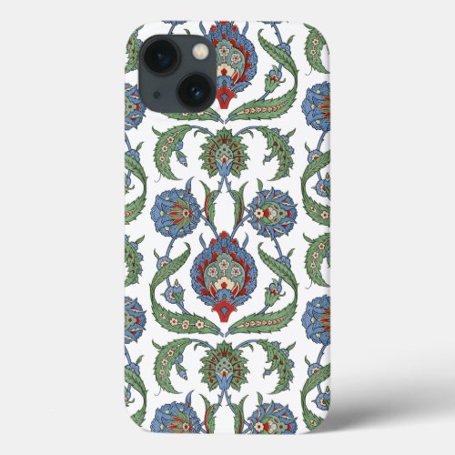 Arabesque floral pattern iPhone 13 case