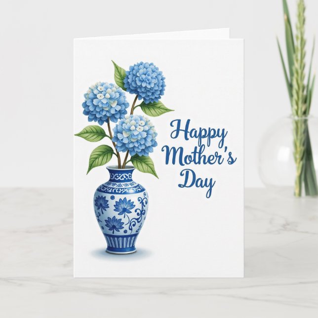 Arabesque Floral Vase Card (Front)