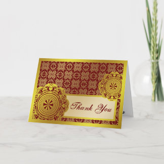 Arabesque Gold Lace, thank you card.