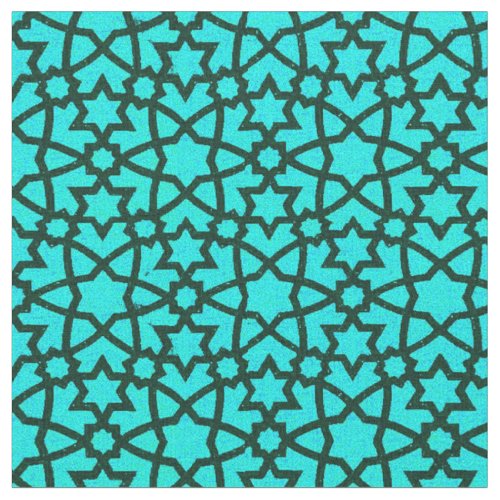 Arabesque grande blue and black fabric