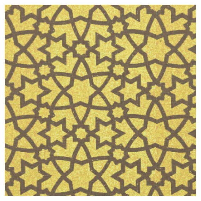 Arabesque grande gold and black fabric (Close Up)