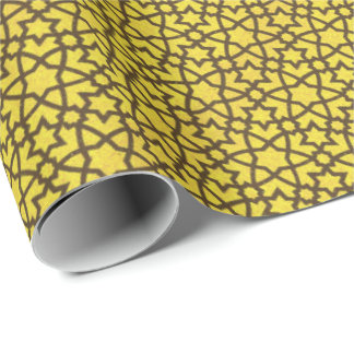 Arabesque in yellow and black wrapping paper