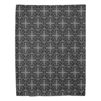 Arabesque Inspired Floral Cross Egg Grays Bedding Duvet Cover