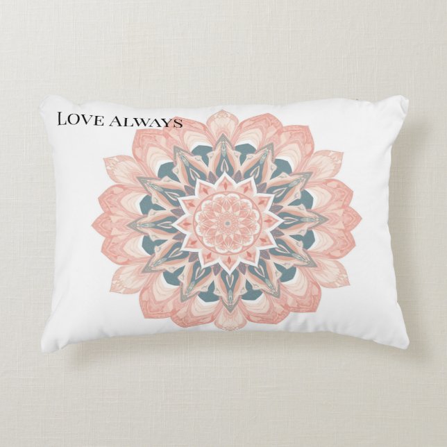 Arabesque Mandala Art Accent Pillow (Front)