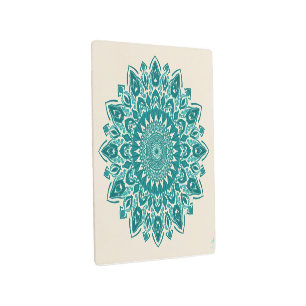 Arabesque Mandala Art – Teal & Turquoise Geometric
