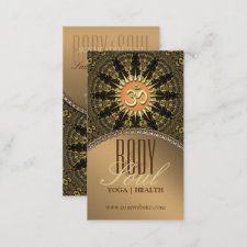 Arabesque Mandala Gold OM New Age Business Card