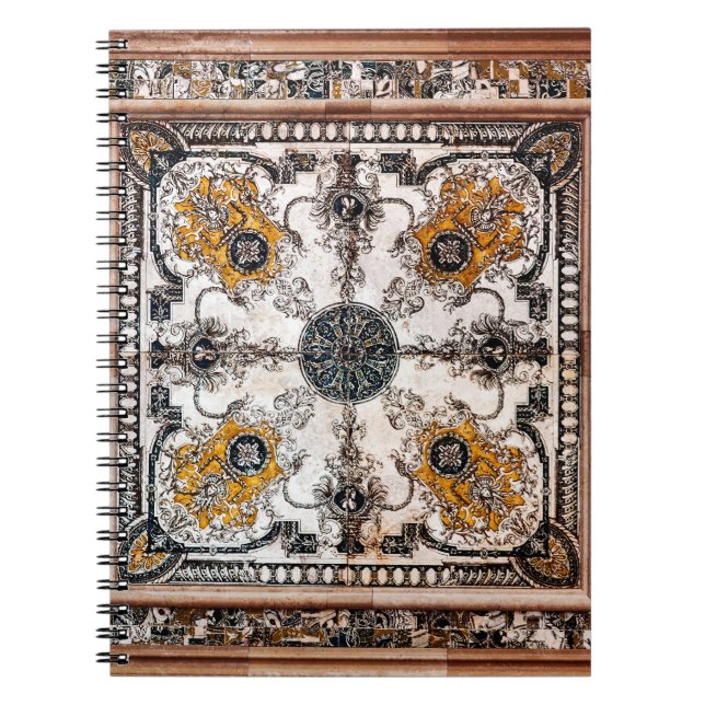 arabesque marble texture abstract vintage backgrou notebook (Front)