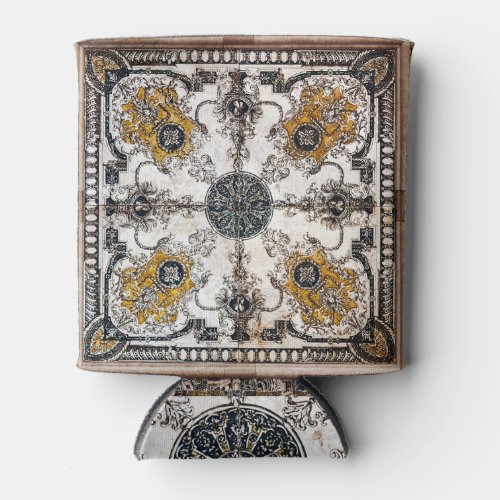 Arabesque Marble Texture Vintage Patchwork Can Cooler