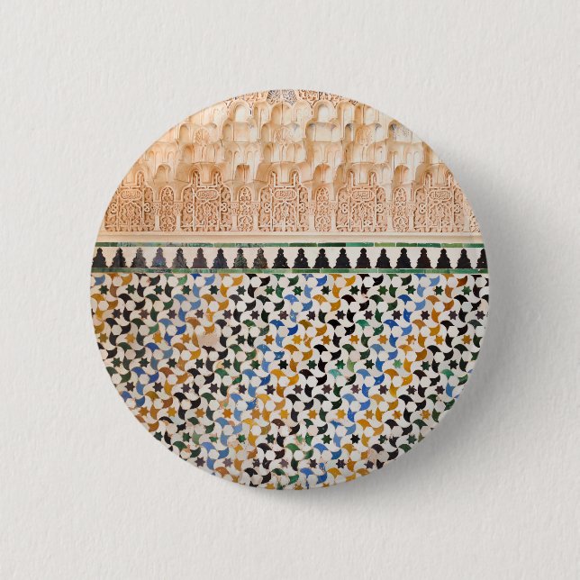 Arabesque Moroccan Mosaic Button (Front)
