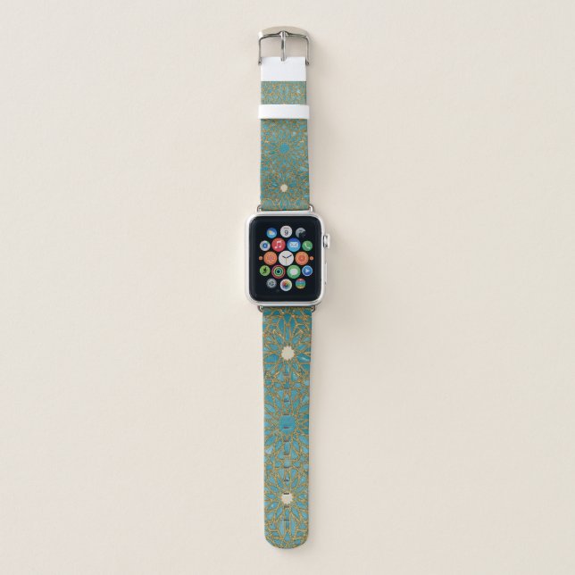 arabesque mosaic pattern apple watch band (Front)