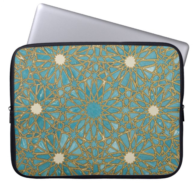 arabesque mosaic pattern laptop sleeve (Front)