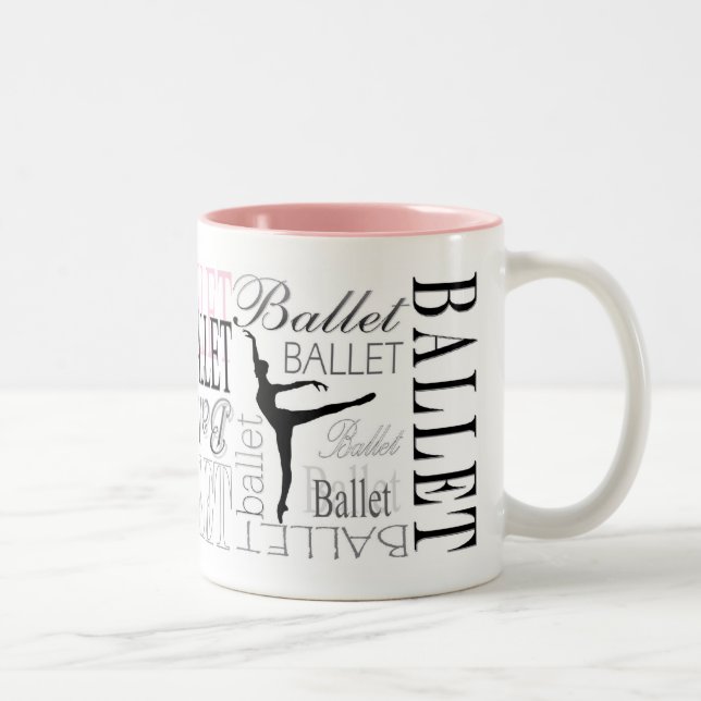 Arabesque Mug w/ Pink Accent (customizable) (Right)