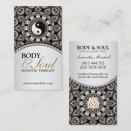Customizable Arabesque New Age Holistic Business Card