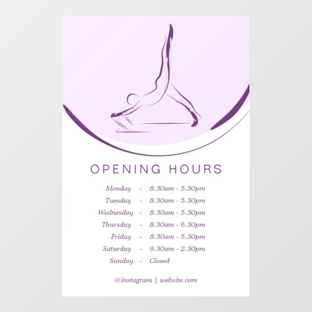 Arabesque on the reformer | Color Window Cling (Sheet)