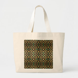 Arabesque Ornament Cream Gold Tote Bag