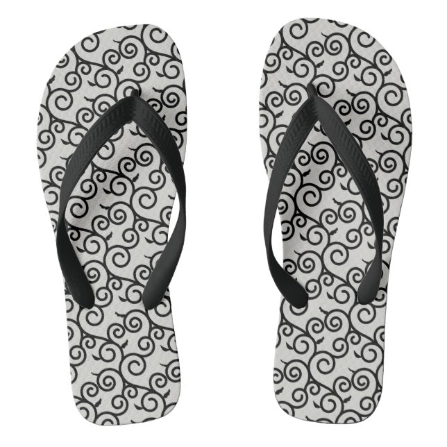 arabesque pattern traditional japanese desgin flip flops (Footbed)