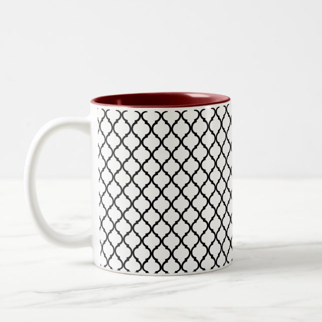 Arabesque pattern Two-Tone coffee mug (Left)