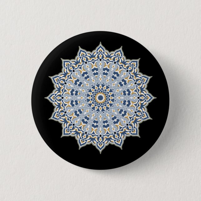 Arabesque Persian Oriental Arabic Turkish Decor Button (Front)