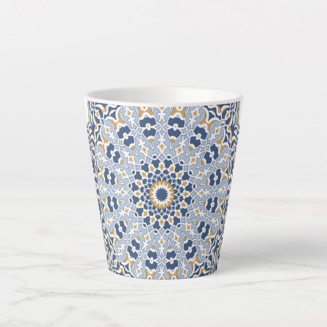Arabesque Persian Oriental Arabic Turkish Decor Latte Mug (Front)