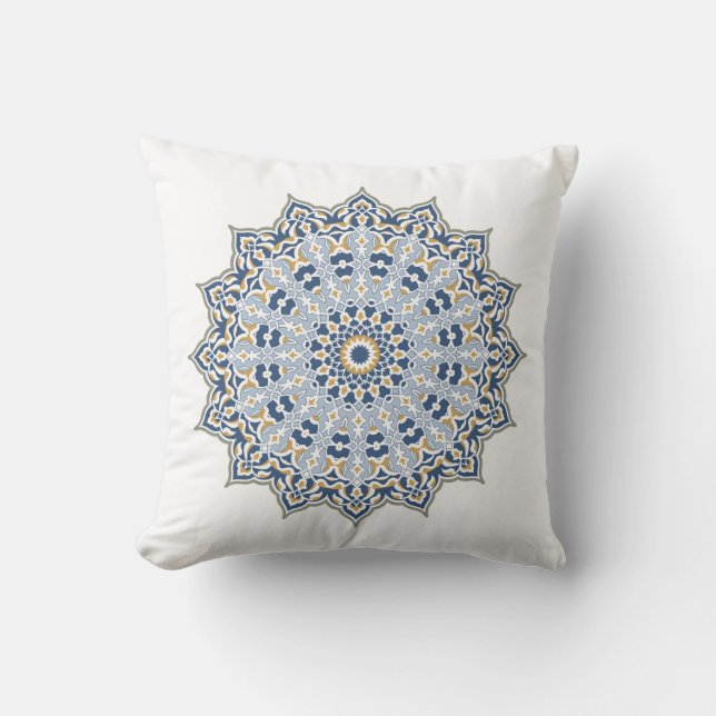 Arabesque Persian Oriental Arabic Turkish Decor Throw Pillow (Front)