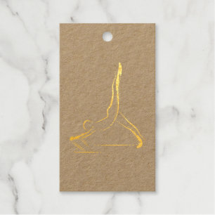 Arabesque Reformer Pilates Pose Foil Gift Tags