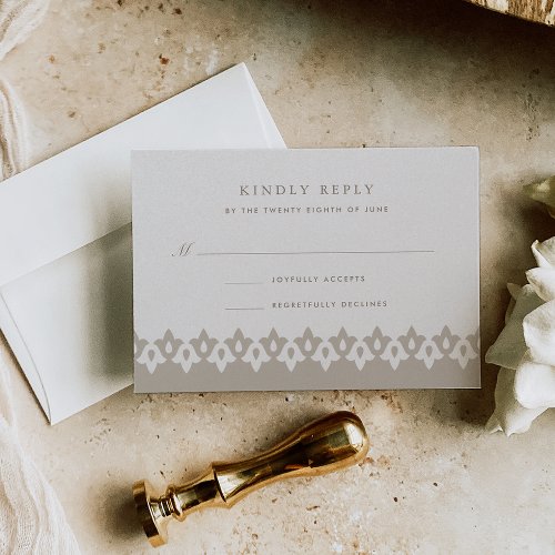 Arabesque RSVP Card  Champagne Shimmer