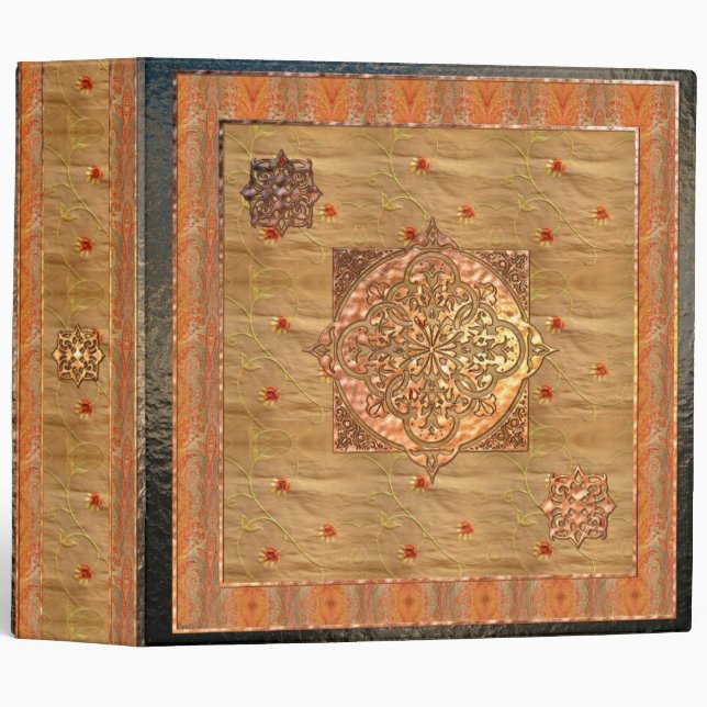Arabesque Traditional Motif 2 3 Ring Binder (Front/Spine)