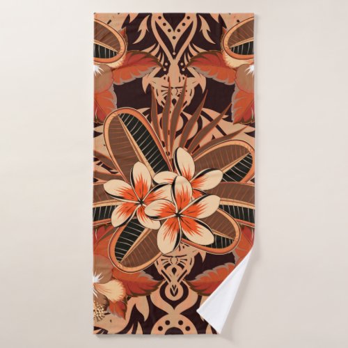 Arabesque Vintage abstract vintage floral seamles Bath Towel