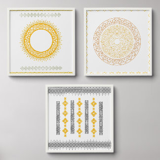 Arabesque Wall Art – Elegant Geometric Patterns Peel And Stick Photo Tile
