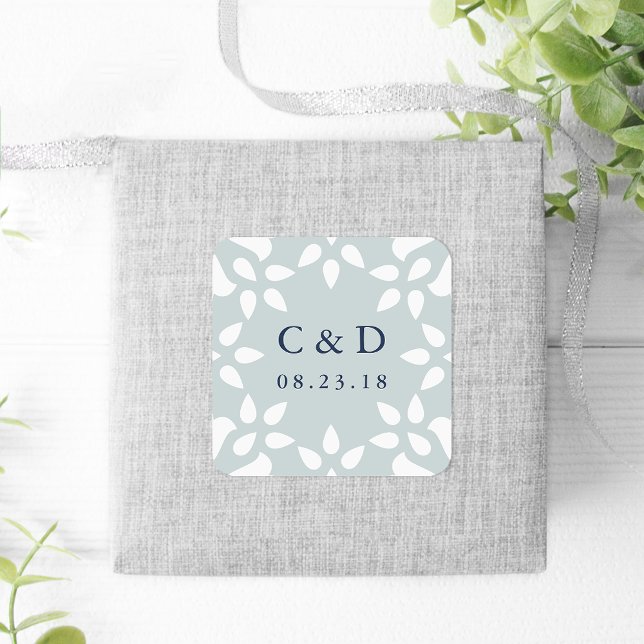 Arabesque Wedding Monogram Sticker | Mist (Creator Uploaded)