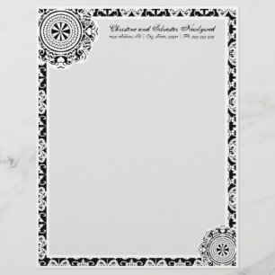 Arabesque White Lace, letterhead
