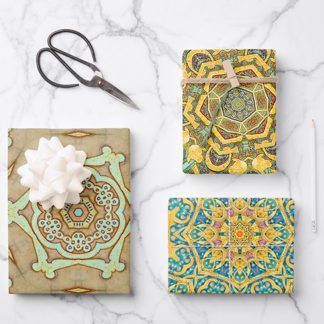 Arabesque  wrapping paper sheets (Front)