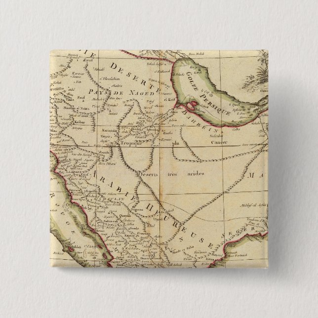 Arabia 2 pinback button (Front)