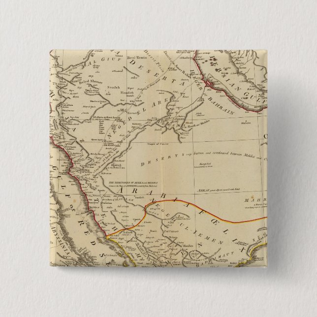 Arabia 5 pinback button (Front)