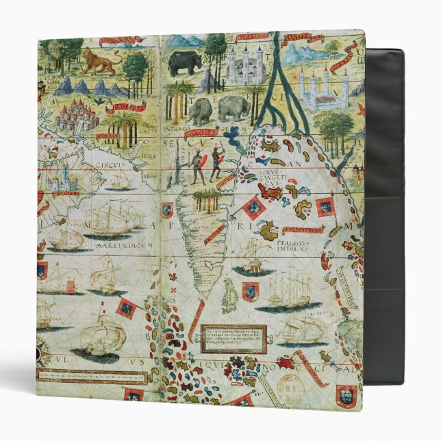 Arabia and India, from the 'Miller Atlas', c.1519 Binder (Front/Inside)