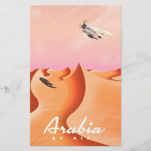 Arabia By Air travel poster Stationery