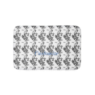 Arabian Belly Dancer Vintage Art Thunder_Cove Bath Mat