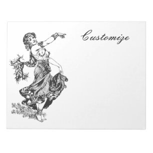 Arabian Belly Dancer Vintage Art Thunder_Cove Notepad