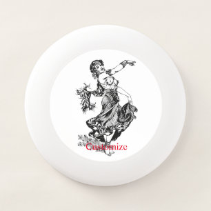 Arabian Belly Dancer Vintage Art Thunder_Cove Wham-O Frisbee