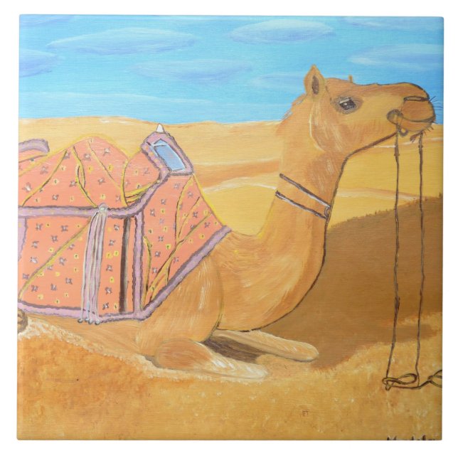 Arabian Camel Ceramic Tile (Front)