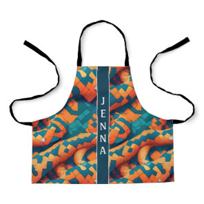 Arabian Cobra Mosaic Colourful Custom Pattern Apron