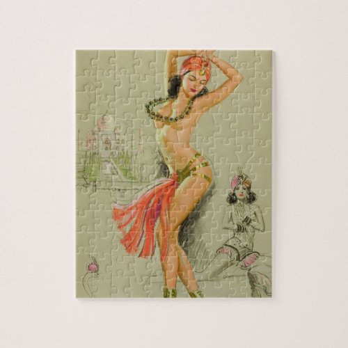 Arabian Dancer Pin Up Art Jigsaw Puzzle