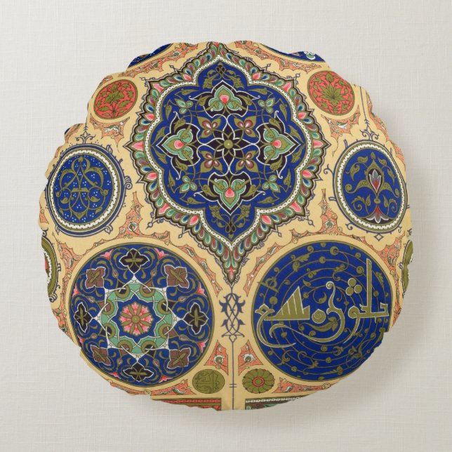 Arabian Decoration, plate XXVII from 'Polychrome O Round Pillow (Front)
